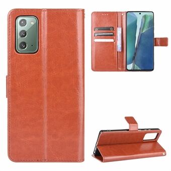 Crazy Horse lommebok Stand Leather Phone Shell for Samsung Galaxy Note20 / Note20 5G