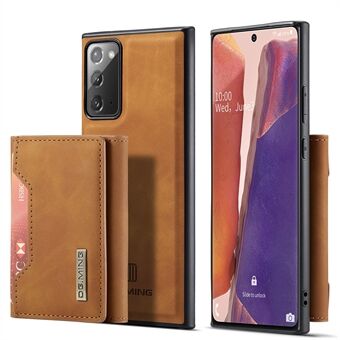 DG.MING M2 Series Tri-fold lommebok Magnetisk Kickstand Design Lærveske for Samsung Galaxy Note 20