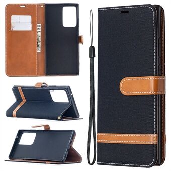 Assorted Color Jeans Cloth Skin Leather Shell for Samsung Galaxy Note20 Ultra / Note20 Ultra 5G