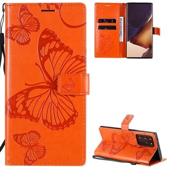 Skinntelefonbeskytter med sommerfuglmønsteravtrykk for Samsung Galaxy Note 20 Ultra / Note 20 Ultra 5G