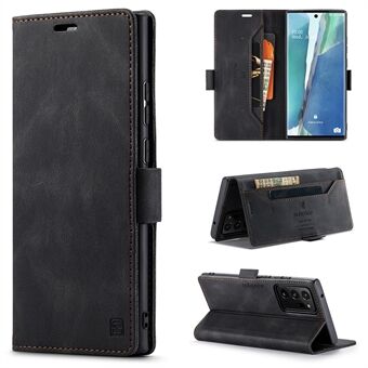 AUTSPACE A01-serien RFID-blokkerende retro matt lær lommebokdeksel for Samsung Galaxy Note20 Ultra/Note20 Ultra 5G