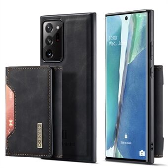 DG.MING M2 Series Magnetic Tri-fold Wallet Kickstand Lærveske for Samsung Galaxy Note20 Ultra