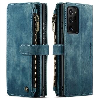 CASEME C30 Series 10 kortspor og glidelåslommedesign Magnetisk lukking PU lær lommebokveske for Samsung Galaxy Note20 Ultra/Note20 Ultra 5G