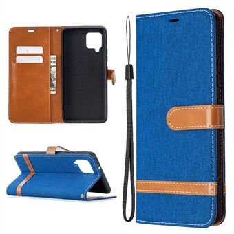 Assorted Color Jeans Cloth Leather Wallet Case for Samsung Galaxy A42 5G