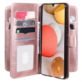 Lommebokdeksel til telefonskall i skinn med 10-kortspor for flere funksjoner for Samsung Galaxy A42 5G