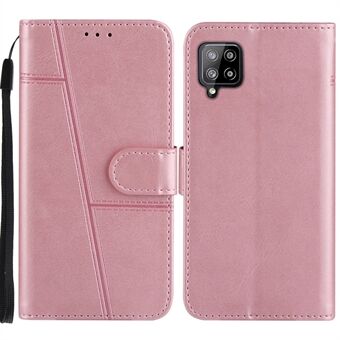 Kortfattet skjøtelær telefondeksel lommebokveske med Stand og stropp for Samsung Galaxy A42 5G