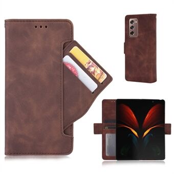 Multi-slot Leather Case lommebok Stand Shell Protector for Samsung Galaxy Z Fold2 5G