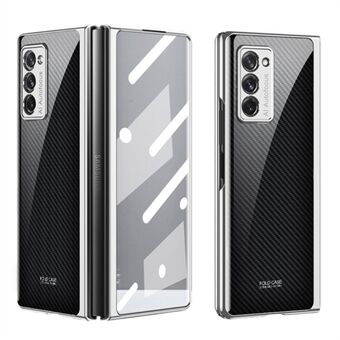 Alt-inkludert frontglasstelefonskall Anti-dråpemønsterutskrift Supertynt sammenleggbart telefondeksel for Samsung Galaxy Z Fold2 5G / W21