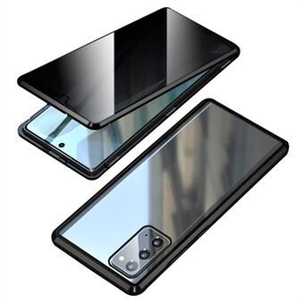 Anti-kikk magnetisk installasjon metallramme + herdet glass Hybrid-deksel for Samsung Galaxy S20 FE/Fan Edition/S20 FE 5G/Fan Edition 5G/S20 Lite/S20 FE 2022
