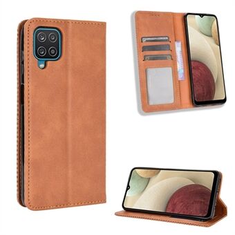 Magnetisk vintage stil lommebok Stand Phone tilfelle dekke for Samsung Galaxy M12 / A12