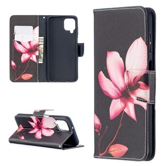 Utskrift av mønstre lommebok Stand Flip Leather Phone Shell for Samsung Galaxy A12