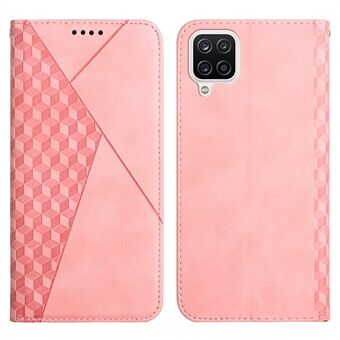 Geometrisk mønster skinn-berøringsfølsom telefonveske Stand lommebokdeksel for Samsung Galaxy A12