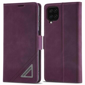 FORWENW F3-serien for Samsung Galaxy A12 Slitasjebestandig lommebok-flip-veske PU-lær telefonbeskytter med Stand
