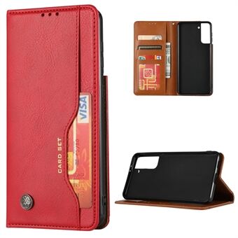 Auto-absorbert Wallet Stand Leather Protective Phone Shell for Samsung Galaxy S21 + 5G