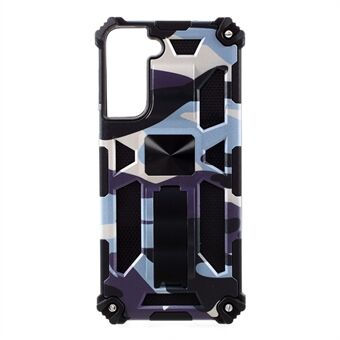 Camouflage Design Hybrid Phone Protective Shell Støtdemping for Samsung Galaxy S21 5G