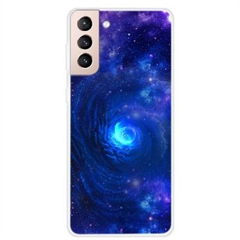 Fleksibel TPU telefon myk etui med Starry mønster utskrift for Samsung Galaxy S21 5G