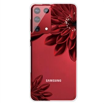 Mønster utskrift Design TPU telefonveske til Samsung Galaxy S21 Ultra 5G