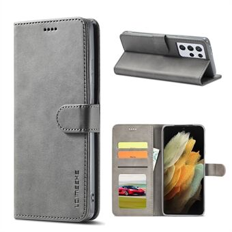 LC.IMEEKE for Samsung Galaxy S21 Ultra 5G Stand beskyttende lommebokveske i lær