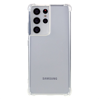 Nøyaktig utskjæring 1,5 mm Tykkelse Klar Fallsikker TPU-telefondeksel for Samsung Galaxy S21 Ultra 5G