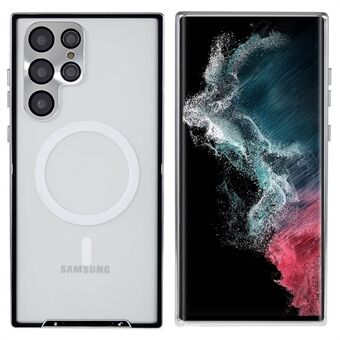For Samsung Galaxy S21 Ultra 5G Anti-fall telefondeksel Magnetisk absorpsjon Matt telefondeksel TPU bakside + Edge integrert linsebeskyttelse