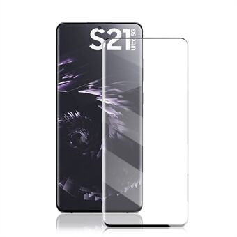 MOCOLO Anti-fingeravtrykk i full størrelse 3D buet herdet glass skjermbeskytter [Sidelim] til Samsung Galaxy S21 Ultra 5G - svart