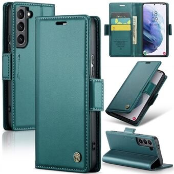 CASEME 023-serien for Samsung Galaxy S21+ 5G RFID-blokkerende lommebok Støtsikker veske Lærstativ Stand