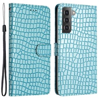 Smarttelefon Anti-drop-skall for Samsung Galaxy S21+ 5G, Stand i lær Crocodile Texture Case