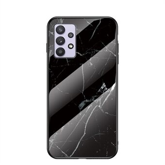 Slitasje- og Scratch marmoreringsmønster Drop-proof herdet glass mobiltelefondeksel til Samsung Galaxy A32 5G