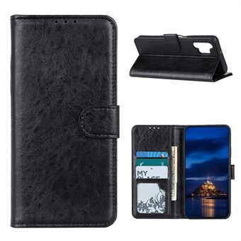 Crazy Horse Texture Leather Shell Wallet Stand Phone Covering for Samsung Galaxy A32 5G