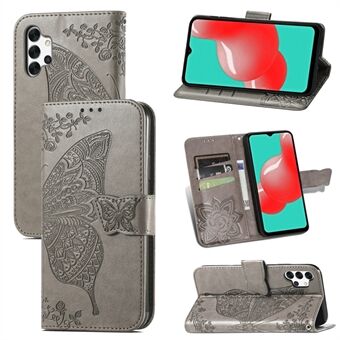 Imprint Big Butterfly Leather Lommebok Telefonskall for Samsung Galaxy A32 5G / M32 5G