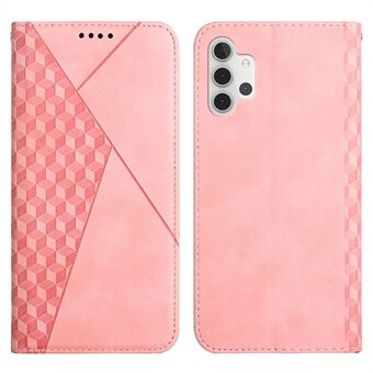 Anti-fall geometrisk mønster magnetisk lær telefonveske Stand lommebokdeksel for Samsung Galaxy A32 5G