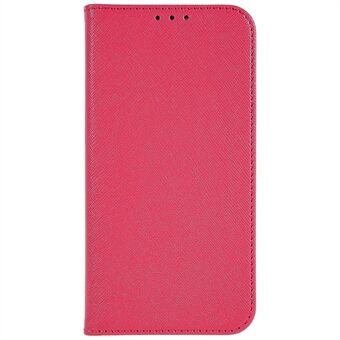 For Samsung Galaxy A32 5G / M32 5G Scratch PU-skinn Cross Texture Flip Stand Cover Magnetisk automatisk lukkende mobiltelefonskall