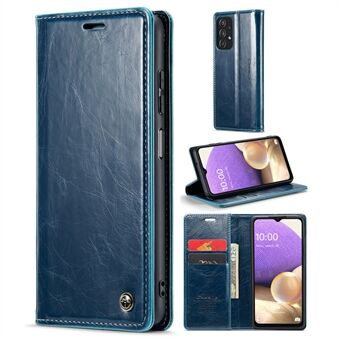 CASEME 003-serien for Samsung Galaxy A32 5G / M32 5G voksaktig tekstur Magnetisk autoabsorbert telefonveske PU-skinn Stand Fallsikkert mobiltelefondeksel