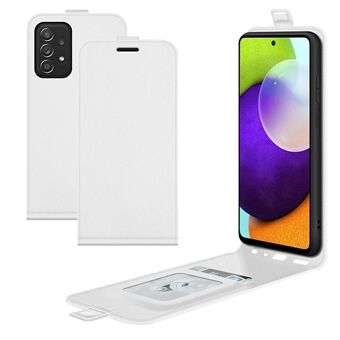 Vertikal Flip Full beskyttelse Crazy Horse Texture Card Slot Lær telefondeksel for Samsung Galaxy A52 4G/5G/A52s 5G