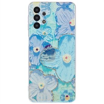 For Samsung Galaxy A52 4G / 5G / A52s 5G IMD Flower Pattern Epoxy Deksel Rhinestone Decor TPU telefondeksel