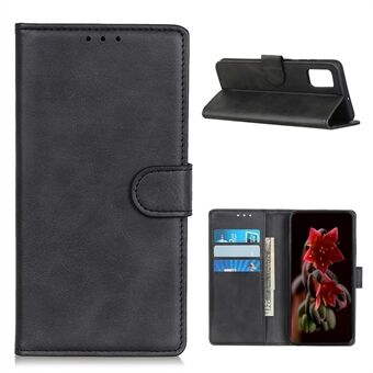 Lommebok Phone Stand beskyttende skall til Samsung Galaxy A02s (EU Version) Bi-Color PU Leather Case