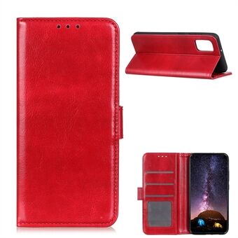 Crazy Horse lommebok Stand lærbeskyttelsesveske til Samsung Galaxy A02s (EU-versjon)
