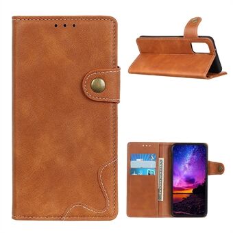 Leather Wallet S Shape Decoration Protection Phone Stand Shell for Samsung Galaxy A02s (EU versjon)
