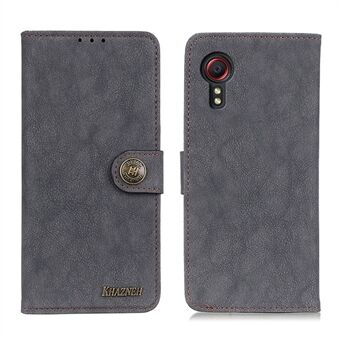 KHAZHEN Retro teksturert lommebokstativ Delt Stand til Samsung Galaxy Xcover 5