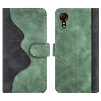 For Samsung Galaxy Xcover 5 PU-skinn Støtsikkert flip-deksel i hele kroppen Stand Skjøting av folio lommebokdeksel