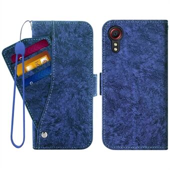 For Samsung Galaxy Xcover 5 PU-skinn magnetisk lås lommebokveske Vann-blekk Maling Stand Telefonstativdeksel med roterende kortspor