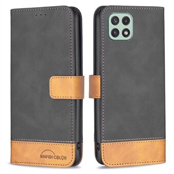 BINFEN COLOR BF Leather Case Series-7 for Samsung Galaxy A22 5G (EU-versjon), Aanti-Collision Style 11 Matt Texture PU Leather Wallet Stand Case