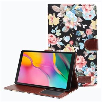 Magnetisk PU-skinn Blomsterduk Skinnlommebok Myk gummi Folio- Stand for Samsung Galaxy Tab A7 Lite 8,7-tommers SM-T220 (Wi-Fi)