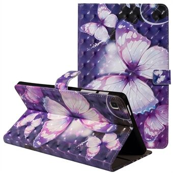 Pattern Printing Tablet Series-1 3D-mønsterutskrift Auto Wake/Sleep Nettbrettstativ i skinn Beskyttende veske Shell for Samsung Galaxy Tab A7 Lite 8,7-tommers/ Stand /T220