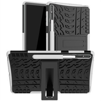 Cool Tire Surface Kickstand Hybrid PC + TPU Mobiltelefonveske for Samsung Galaxy Tab S7 FE