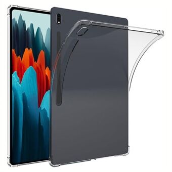 For Samsung Galaxy Tab S7+ / S7 FE / S8+ TPU nettbrettveske Forsterkede hjørner Gjennomsiktig nettbrettdeksel