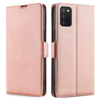 Ultra-thin Card Slot Design Leather Phone Stand Case Shell for Samsung Galaxy A03s (166.5 x 75.98 x 9.14mm)