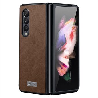 SULADA Crazy Horse-tekstur Allround-beskyttelse PU-skinnbelegg PC-telefondeksel for Samsung W22 5G/Galaxy Z Fold3 5G