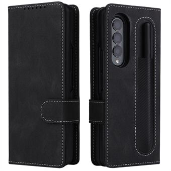 For Samsung Galaxy Z Fold3 5G lommebokstativ Magnetisk Stand Avtakbar Folio Flip PU-lærtelefonveske med penneholder