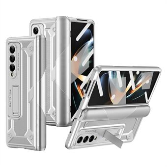 For Samsung Galaxy Z Fold3 5G Hard PC sammenleggbar telefonveske Kickstand Magnetisk hengseldeksel med herdet glass skjermfilm